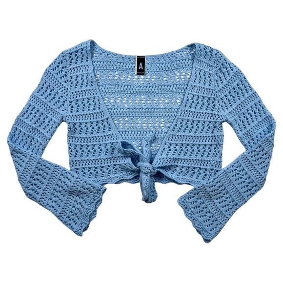 Vintage 90’s Knit Cropped Cardigan - Picture 1 of 8